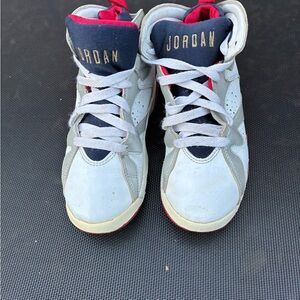 Jordan Kids' Gray and Red Sneakers